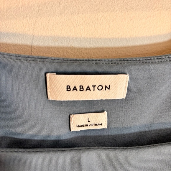 BABATON By Aritzia SZ L Contour Body Con Square Neck Lined Sleeveless Midi Dress - Picture 4 of 8